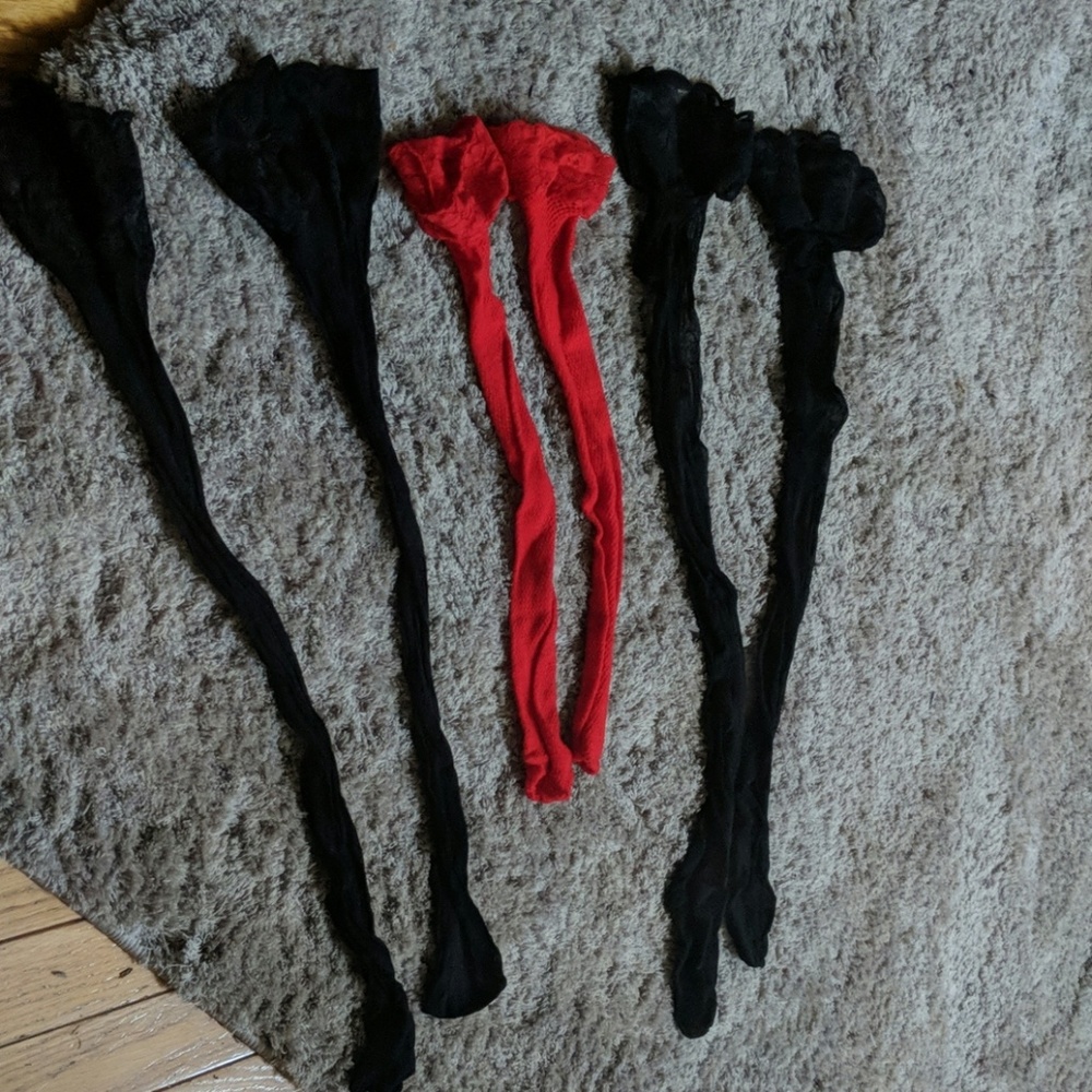 Variety of thigh high stockings